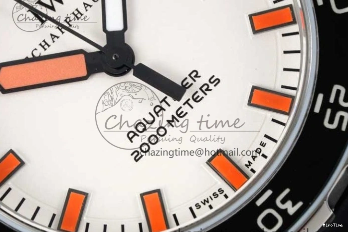 MIROTIME 1225 Aquatimer Automatic SS RSF 1:1 Best Edition White Orange Dial on Black Rubber Strap A Supportive 7069